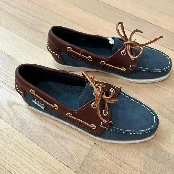 Sebago Docksides Women NEW Spinnaker 2-Eye Slip On Suede Boat Shoes Loafers 7.5 - Picture 3 of 9
